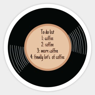 Vinyl - Coffee (Charges me up) Charging battery To-Do List Sticker